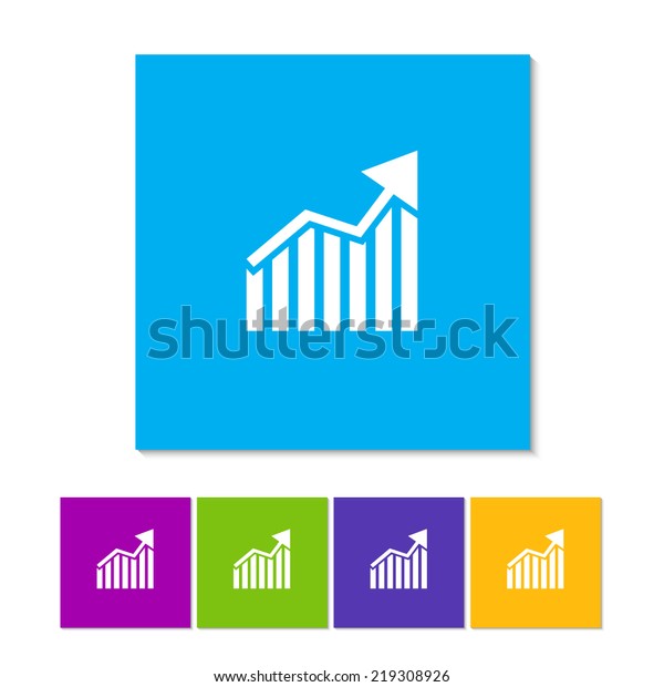 Ascendant Bars Graphic Icon Rising Arrow Stock Vector Royalty Free