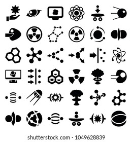 Atom Icons Set 36 Editable Filled Stock Vector Royalty Free