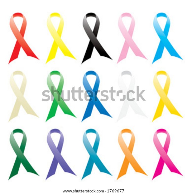 Awareness Ribbons Vector Stock Vector Royalty Free