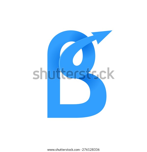 B Letter Arrow Logo Design Template Stock Vector Royalty Free