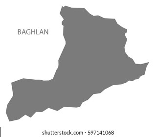 Baghlan Afghanistan Map Grey Illustration Silhouette Stock Vector