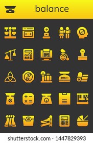 Balance Icon Set Filled Balance Stock Vector Royalty Free