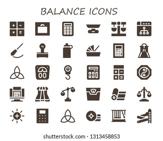 Balance Icon Set 30 Filled Balance เวกเตอรสตอก ปลอดคาลขสทธ