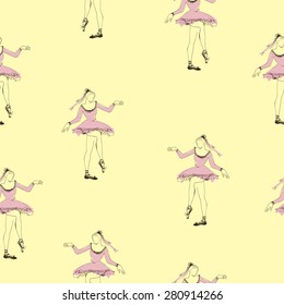 Ballet Seamless Pattern Stock Vector Royalty Free 280914266