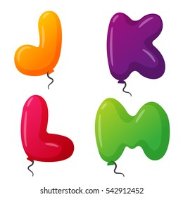 Balloon Alphabet Vector Set Stock Vector Royalty Free