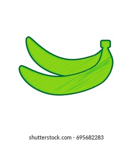 Banana Simple Sign Vector Lemon Scribble Stock Vector Royalty Free