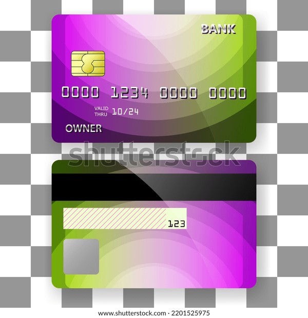 Banking Card Template Background Texture Rainbow Stock Vector Royalty