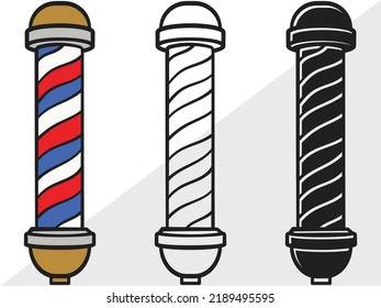 Barbers Pole Clipart Svg Printable Vector Stock Vector Royalty Free