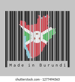 Barcode Set Shape Lesotho Map Outline Stock Vector Royalty Free