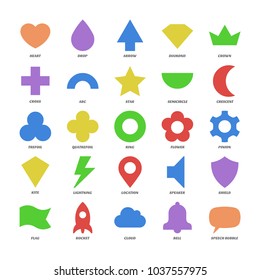 Basic Shape Collection D Figure Vector Stock Vector Royalty Free