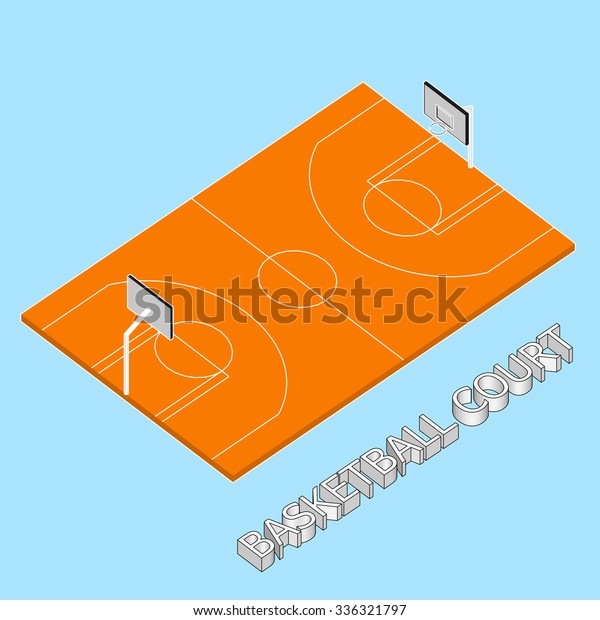 Basketball Court Vector Isometric Stock Vector Royalty Free