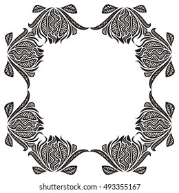 Beautiful Floral Frame Vector Illustration Stock Vector Royalty Free