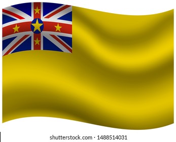 Beautiful National Flag Niue Original Colors Stock Vector Royalty Free