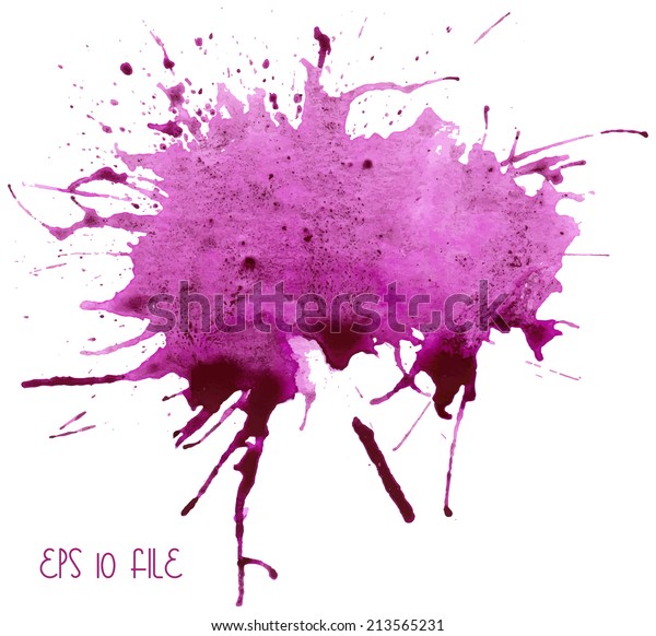 Beautiful Traced Vector Watercolor Splatter Stock Vector Royalty Free