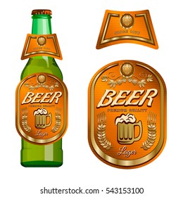 Beer Label Template Neck Label Vector Stock Vector Royalty Free 714003505