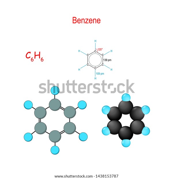 Benzene Organic Chemical Compound C6h6 Chemical Stock Vector Royalty