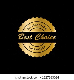 Best Choice Golden Label Vector Illustration Stock Vector Royalty Free