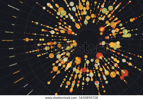 Big Data Concept Visualization Abstract Radial Stock Vector Royalty