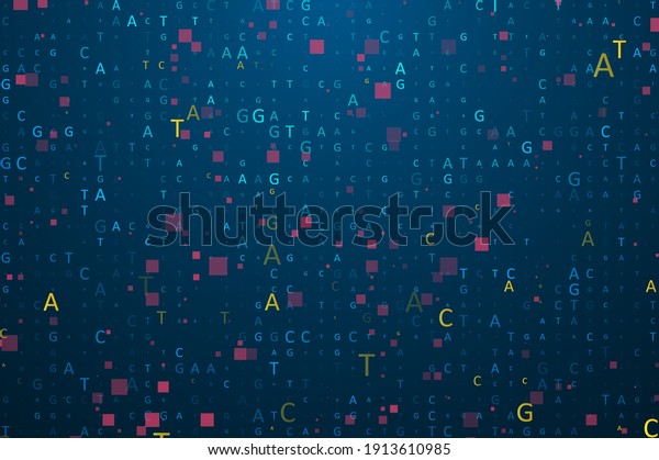 Big Genomic Data Visualization Digital Agct Stock Vector Royalty Free