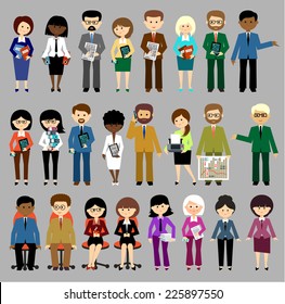 Big Set Business People Vector Stock Vector Royalty Free