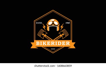 Bike Motorcycle Rider Logo Design Motorcycle Stock Vector Royalty Free