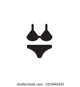 Vektor Stok Female Bikini Piece Icon Simple Element Tanpa Royalti