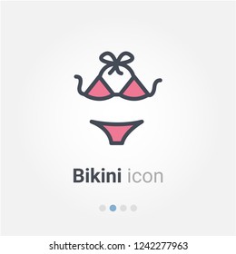 Bikini Vector Icon Stock Vector Royalty Free 1242277963 Shutterstock