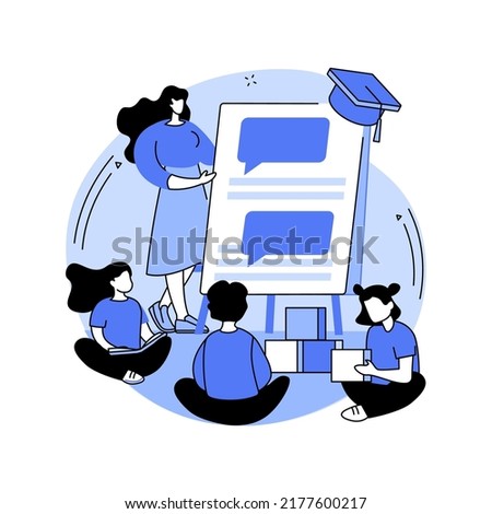 Bilingual immersion program abstract concept vector illustration. Early education program, foreign language elementary schooling, bilingual preschool, immersion teaching method abstract metaphor.