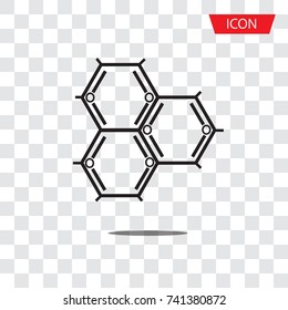 Biochemistry Icon Flat Design Isolated Molecule Vector De Stock Libre