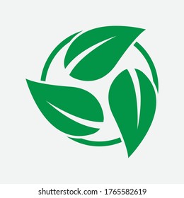 Biodegradable Recyclable Plastic Free Package Icon Stock Vector