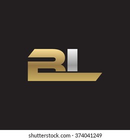 Nl Company Linked Letter Logo Golden Stock Vector Royalty Free