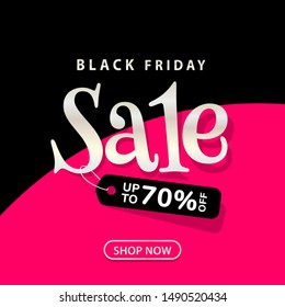 Black Friday Sale Poster Commercial Discount Stock Vector Royalty Free