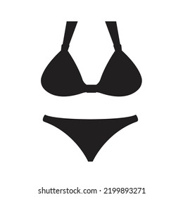 Black Icon Silhouette Symbol Underwear Bikini Stock Vector Royalty