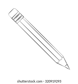 Vector Single Sketch Fountain Pen vector de stock libre de regalías