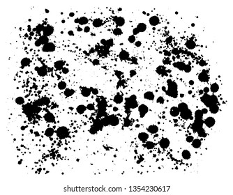 Black Vector Paint Drops Splatter Stock Vector Royalty Free