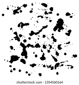 Black Vector Paint Drops Splatter Stock Vector Royalty Free