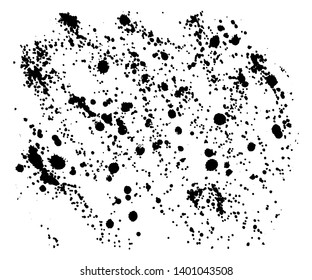 Black Vector Paint Drops Splatter Stock Vector Royalty Free