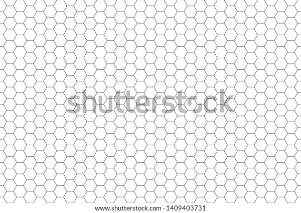 Black White Hexagon Honeycomb Seamless Pattern Stock Vector Royalty