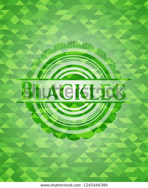 Blackleg Realistic Green Mosaic Emblem Stock Vector Royalty Free