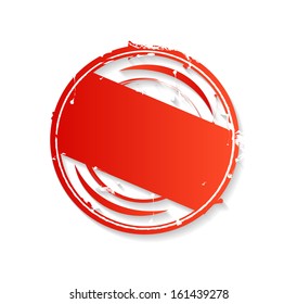 Blank Isolated Red Retro Rubber Stamp Stock Vector Royalty Free