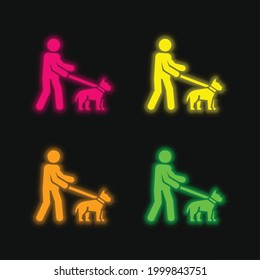 Blind Four Color Glowing Neon Vector Stock Vector Royalty Free