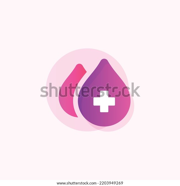 Blood Donor Icon Transparent Purple Pink Stock Vector Royalty Free