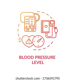 Vektor Stok Blood Pressure Level Concept Icon Cardiovascular Tanpa