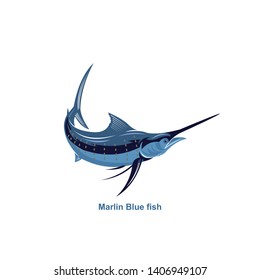 Blue Marlin Fish Swordfish Stock Vector Royalty Free