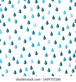 Watercolor Rain Drops Seamless Background Stylized Stock Vector