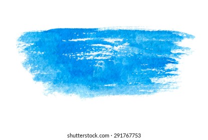 Blue Watercolor Brush Strokes Vector Illustration Stock Vector Royalty