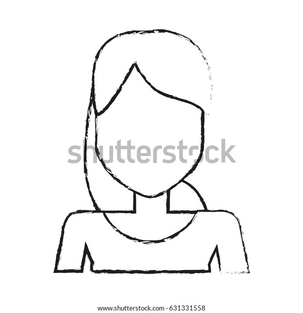 Blurred Silhouette Faceless Half Body Woman Stock Vector Royalty Free