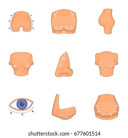 Body Parts Icons Set Cartoon Set Stock Vector Royalty Free