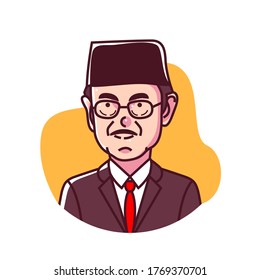 Vektor Stok Ki Hajar Dewantara Indonesian Heroes Drawing Tanpa Royalti Shutterstock