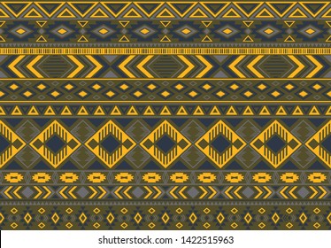 Vektor Stok Nias Tribal Cloth Distinctive Yellow Red Tanpa Royalti